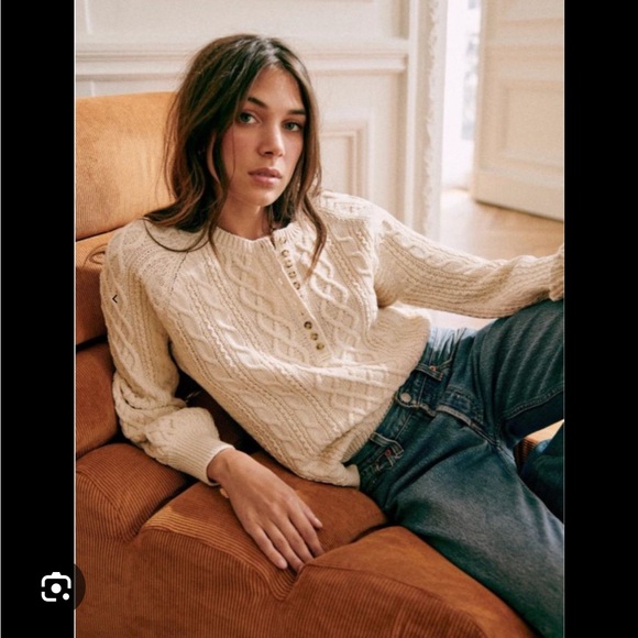 Sezane Bree Jumper in ecru. Like New - Picture 2 of 5